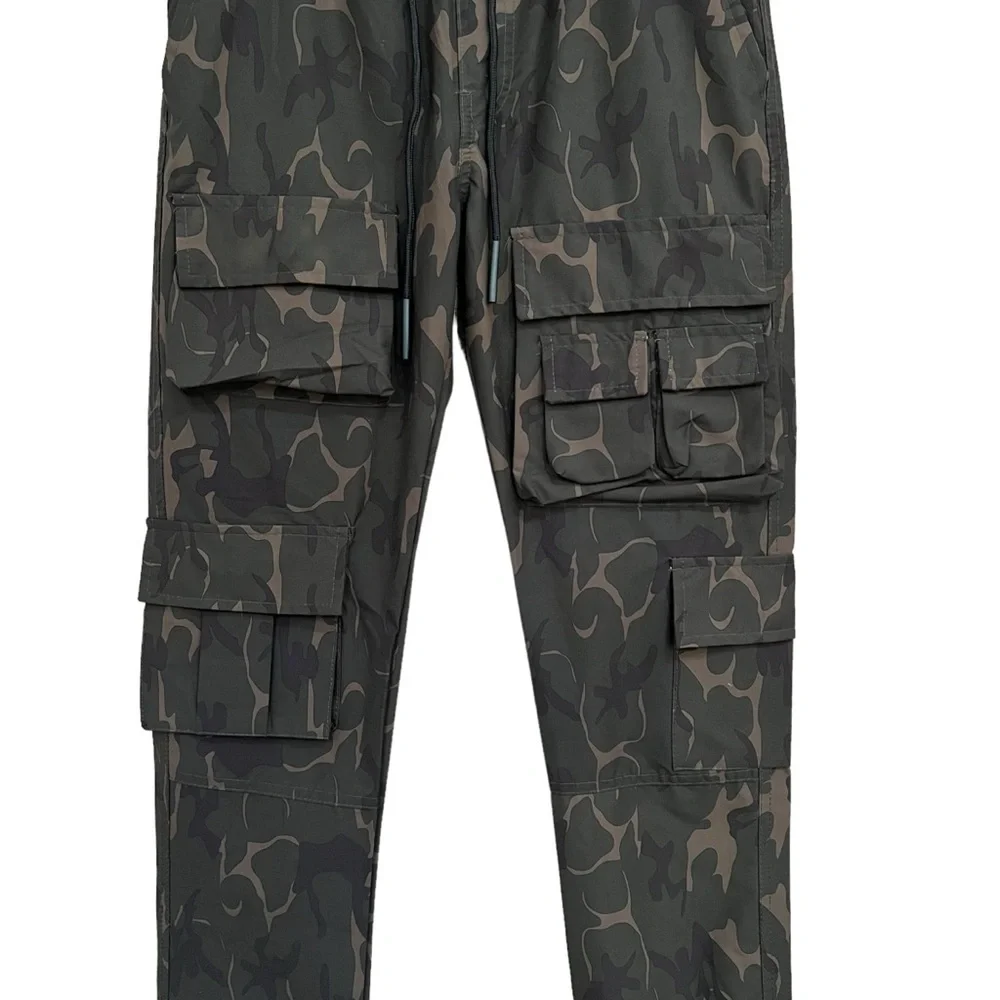 American Stitch Cargo Jogger Pants Men's Small Camo Green with Drawstring NWOT! - Picture 3 of 9
